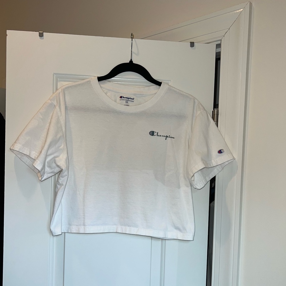 Champion White Cropped T-shirt